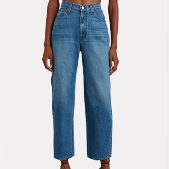 Mother Snacks Denim Jeans Womens Size 28 Blue HW Double Stacked Ankle Retro - Picture 1 of 5